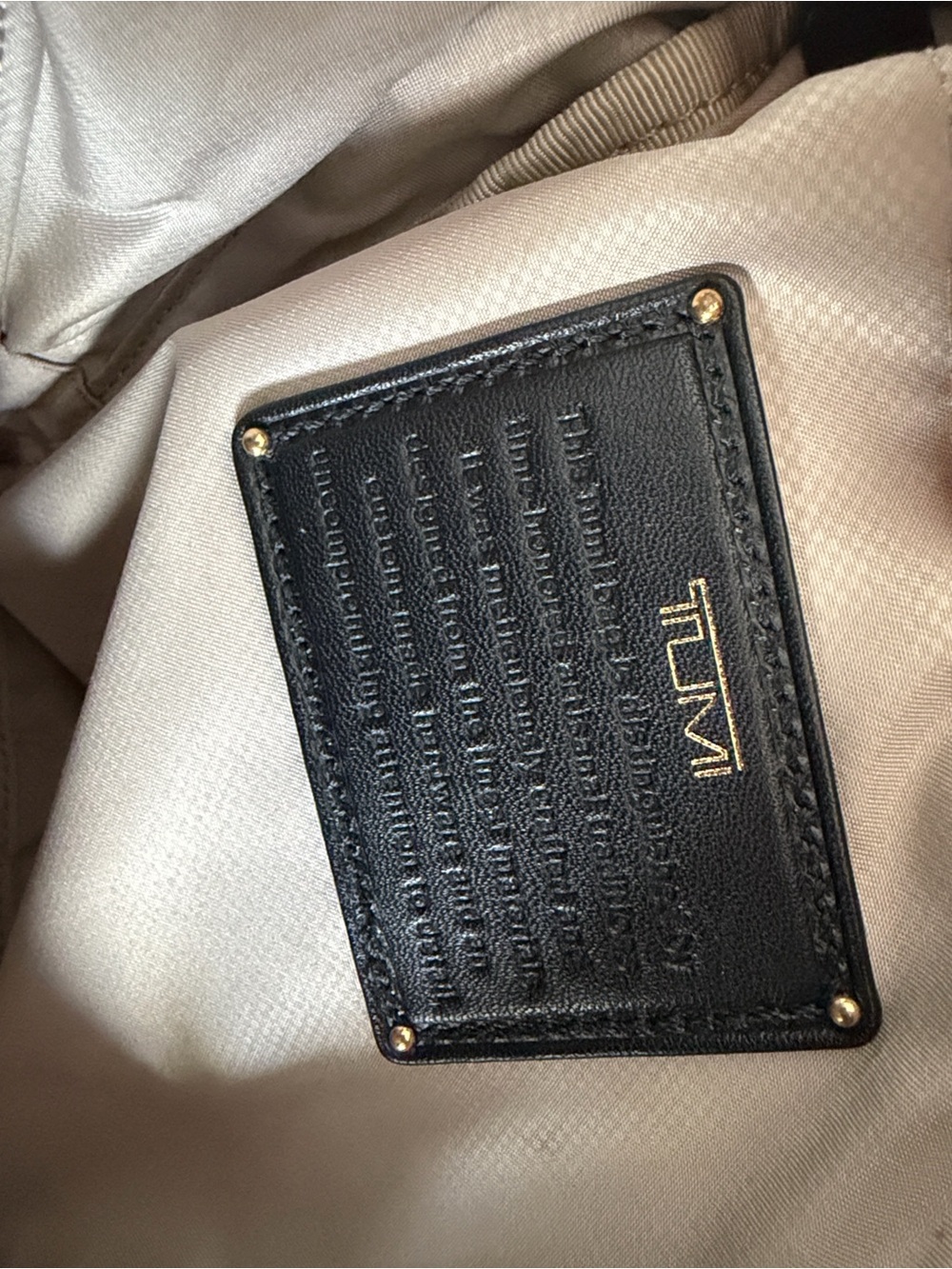 TUMI Voyageur Nadia Convertible Backpack/Sling – Black Nylon Gold Hardware - Picture 12 of 15